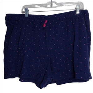 U.s. Polo Assn Women's Polo Shorts 2X Blue Polka Dot Pockets